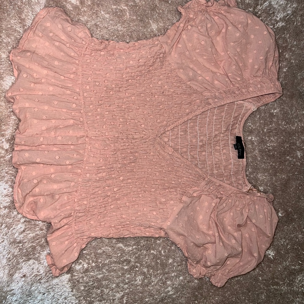 cute pink crop top.